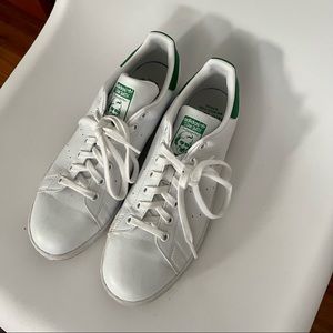 Adidas- White and Green Stan Smiths.